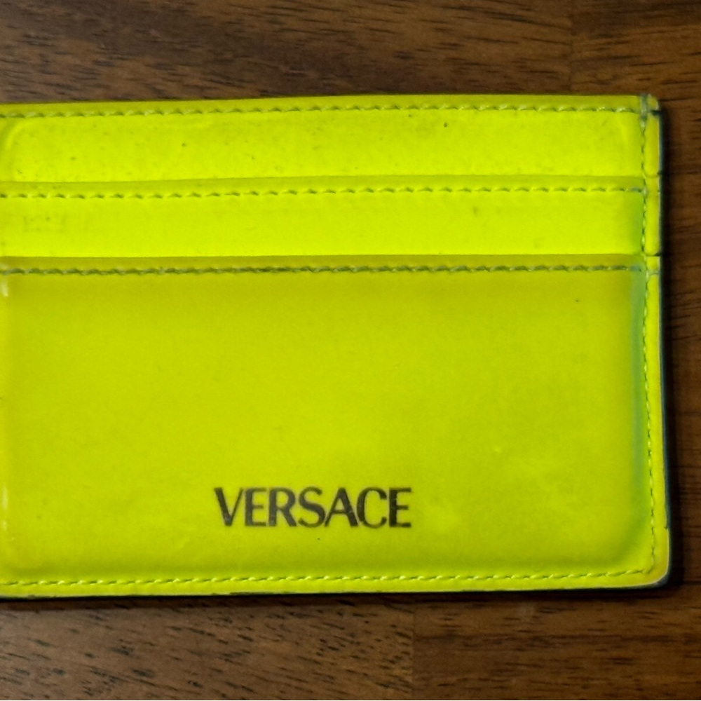 Versace Neon Yellow Card Holder